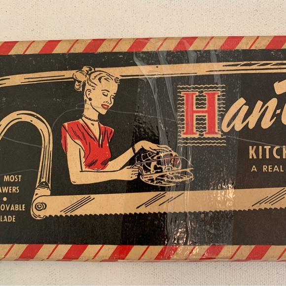 Vintage Mid-Century Han-Dee Kitchen Saw High Chrome Cold Steel Original Box USA - Picture 4 of 15